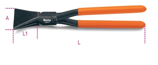 Pinza A Becchi Larghi Diritti Per Lattonieri Manici Ricoperti In Pvc