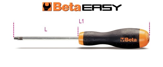 Chiavi Maschio Con Impugnatura, Per Viti Con Impronta Tamper Resistant Torx® Cromate, Punte Nere