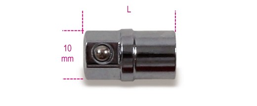 Adattatore Portainserti Da 1/4 Per Chiavi A Cricchetto Da 10 Mm Cromato