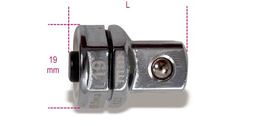 Adattatore A Sgancio Rapido Da 1/2 Per Chiavi A Cricchetto Da 19 Mm Cromato