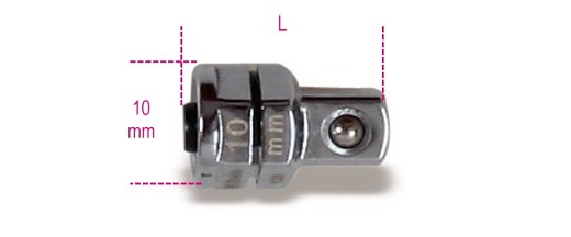 Adattatore A Sgancio Rapido Da 1/4 Per Chiavi A Cricchetto Da 10 Mm Cromato