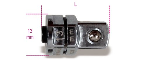 Adattatore A Sgancio Rapido Da 3/8 Per Chiavi A Cricchetto Da 13 Mm Cromato