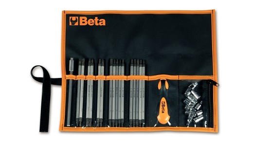 Assortimento Di 16 Giravite Bivalenti, 9 Chiavi A Bussola 1/4, 2 Accessori E 1 Impugnatura Di Manovra, In Busta