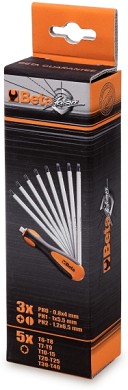 Assortimento Di 8 Giravite Bivalenti E 1 Impugnatura, In Astuccio