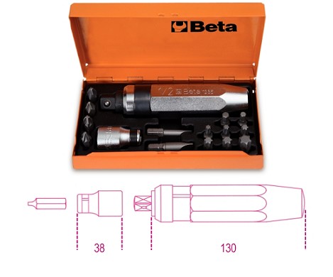 Giravite A Percussione Con 14 Inserti E Bussola Portainserti