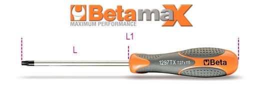 Chiavi Maschio Con Impugnatura, Per Viti Con Impronta Torx® Cromate, Punte Nere