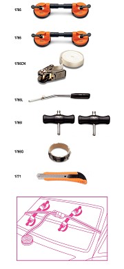 Assortimento Di 8 Utensili Per Cristalli Auto