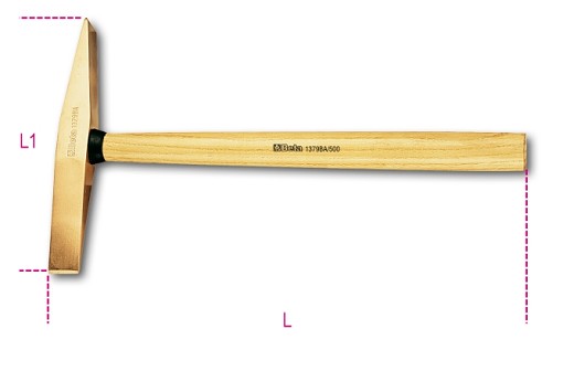 Martello Scrostatore Antiscintilla, Manico In Legno