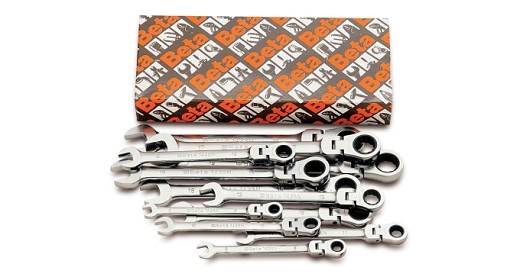 Serie Di 13 Chiavi Combinate A Cricchetto Snodate (art. 142sn)