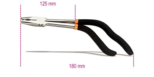 Pinza Universale Cromata Lucida Con Impugnatura A Pistola Manici Ricoperti Con 2 Strati In Pvc