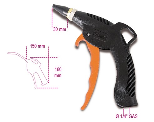 Pistola Di Soffiaggio Progressiva Con Ugello In Gomma