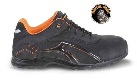 Scarpe In Crosta Nabukata Idrorepellente Con Suola In Gomma E Anello In Morbido Pu