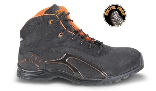Scarpe Alte In Crosta Nabukata Idrorepellente Con Suola In Gomma E Anello In Morbido Pu