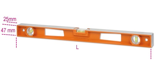 Livelle In Alluminio Pressofuso Con Impugnature, (tranne La Versione Da 300 Mm) 4 Basi Rettificate 3 Fiale Infrangibili Precisione 1 Mm/m