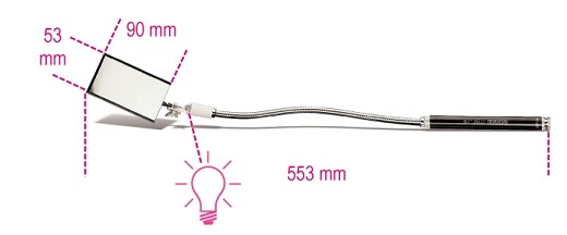 Specchietto Flessibile Rettangolare Con Illuminazione