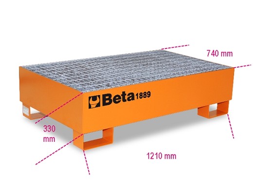 BASI RETTANGOLARI PER 2 FUSTI DA 200 KG