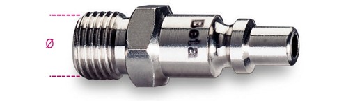 Innesti Rapidi Profilo Italia In Acciaio Carbonitrurato Zincato Filettati Maschio, Gas Cilindrici Bsp