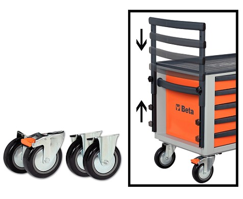 Kit Con Quattro Ruote E Maniglione Per C23st