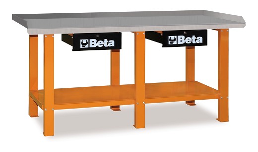 Banchi Lavoro Piano Acciaio Orange