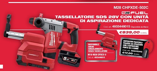 TASSELLATORE SDS 28V 5,0Ah 4,7 J M28 CHPX-502C
