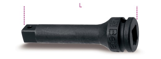 Prolunga Con Attacchi Quadri Maschio E Femmina 3/8 Fosfatata