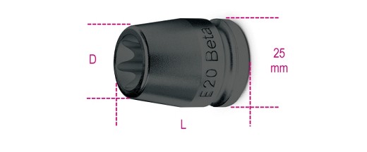 Chiavi A Bussola Per Viti Con Profilo Torx® Con Attacco Quadro Femmina 1/2 Fosfatate