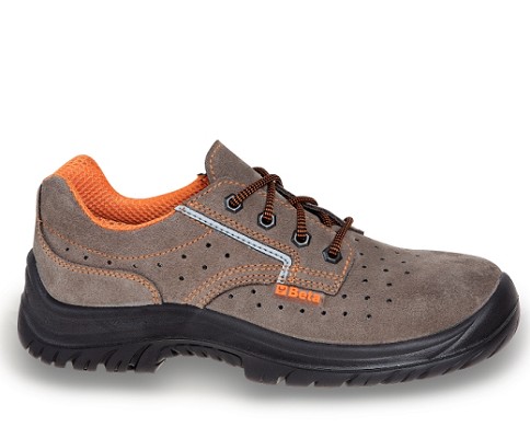 Scarpe In Morbida Pelle Scamosciata Traforata