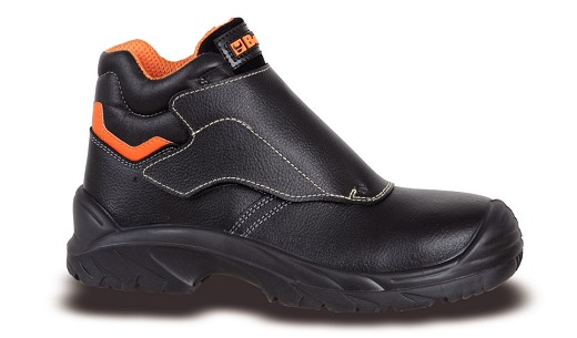 Scarpe Saldatore Stringate In Pelle Pieno Fiore Idrorepellente Con Rapido Sfilamento E Suola In Gomma