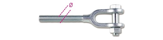 Forcelle Per Tenditori Destre - Zincate