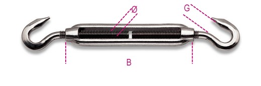 Tenditore A Due Ganci Inox Aisi 316