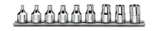 Serie Di Chiavi A Bussola Con Attacco Quadro Femmina 3/8 Per Viti Con Profilo Torx® Cromate
