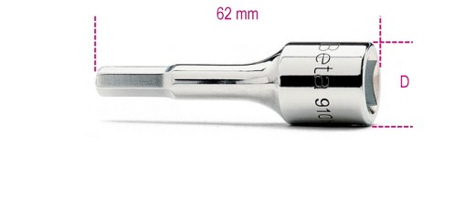 Chiavi A Bussola Maschio Esagonale Con Attacco Quadro Femmina 3/8 Cromate 