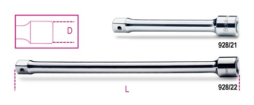 Prolunghe Con Attacchi Quadri Maschio E Femmina 3/4 Cromate