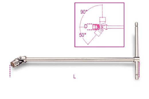 Chiavi A T Con Bussola Snodata Per Viti Con Testa A Profilo Torx® Cromate