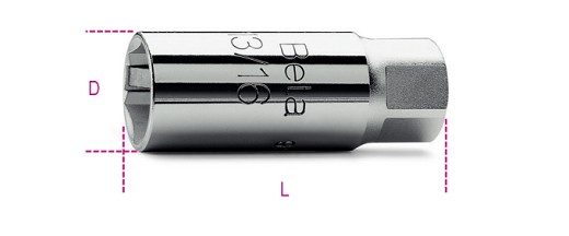 Chiavi A Bussola Con Attacco Quadro Femmina 3/8” Per Candele D’accensione