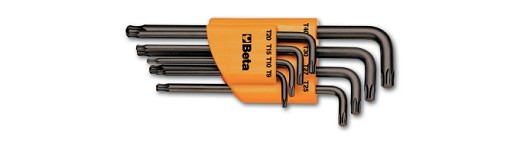 Serie Di 8 Chiavi Maschio Piegate Con Un´estremità Sferica Per Viti Con Impronta Torx®