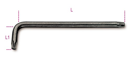Chiavi Maschio Piegate Per Viti Con Impronta Tamper Resistant Torx®, Brunite