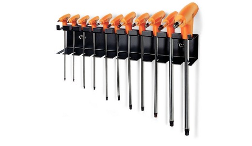 Serie Di 11 Chiavi Maschio Piegate Con Impugnatura Per Viti Con Impronta Torx® Con Supporto